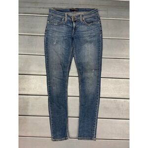 Levis 524 Jeans Womens Size 5 29X30 Blue Medium Wash Denim Skinny Leg‎ Low Rise